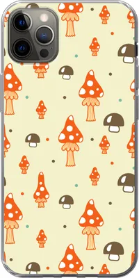 Produktbild von MuchoWow® Handyhülle Schutzhülle Hülle für Telefoonhoesje iPhone 13 Pro Max Muster - Pilz - Orange Silikon Softcase Handy Hülle - Mobiltelefon