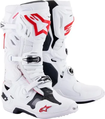 Obrázok produktu pre Topánky TECH 10 SUPERVENTED, ALPINESTARS, perforované (biele/červené/čierne, veľkosť 48)