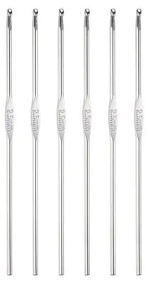 Productafbeelding van Hakennaalden set - RVS - Voor knutselen en handwerken - 2,5 mm - 6 stuks