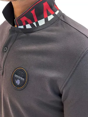 Zdjęcie produktu dla NAPAPIJRI - Męska koszulka polo z naszywką z logo - Rozmiar S