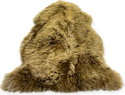 Produktbild von Australisches Merino Lammfell FINN Naturform hochwollig Taupe braun 95cm