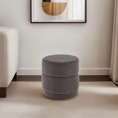 Immagine prodotto di Pouf contenitore – Poggiapiedi – Sgabello imbottito – Poggiapiedi – Struttura in metallo robusta – 45x45x46 cm