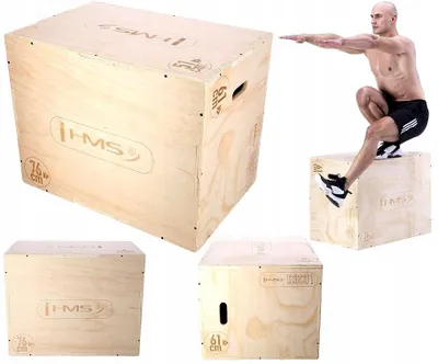 Produktbild von HMS DSC01 Holz Trainingskiste für Fitness & Crossfit
