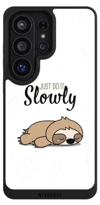 Produktbild von NIVOCASE Handyhülle für Samsung Galaxy S26 Ultra Hülle NIVOpure Case Schwarz Faultier Tiere lazy sunday