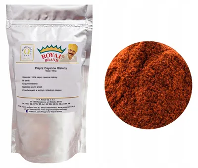 Zdjęcie produktu dla Mielony pieprz cayenne 100 g Cayenne – naturalna przyprawa, bardzo ostra