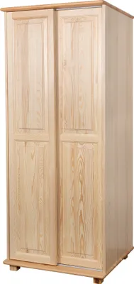 Produktbild von Kleiderschrank Massivholz natur 014 - 190 x 80 x 60 cm (H x B x T)