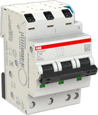 Produktbild von LS-Schalter 3P+N, C-Char., 16 A, 6 kA, 400 V, 3 TE, Push-In, 1 Stk.