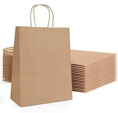 Zdjęcie produktu dla Torebki papierowe kraft brązowe z uchwytami na prezenty 25 szt