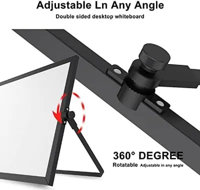 Produktbild von OWill Whiteboard magnetwand 30 x 40 cm,magnettafel whiteboard klein mit ständer,schreibtafel abwischbar A3 mini whiteboard,tragbare doppelseitige whiteboard staffelei für schule & haus,büro(schwarzes)
