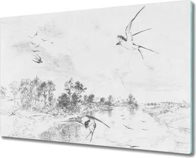 Produktbild von Glas-Herdabdeckplatte Glaskeramikkochfeld-Abdeckung Spritzschutz - 80x52 cm - Dunkler Blumenstrauß