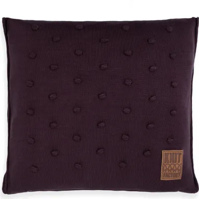 Produktbild von Knit Factory Noa Kissen - Aubergine - 50x50 cm
