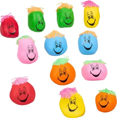 Immagine prodotto di Palline antistress da spremere, grandi, in lattice e amido di mais, confezione da 12