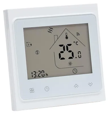 Produktbild von Heizungsthermostat WiFi Programmierbar Weiss Weiß