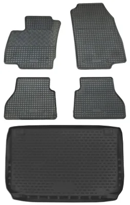 Gummi Kofferraumwanne + Fußmatten Set für Ford B-Max, Bj. 2014-, schwarz