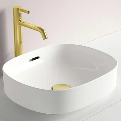 Produktbild von Ideal Standard Linda-X Aufsatzwaschtisch 45 cm, ohne Hahnloch, mit Überlauf