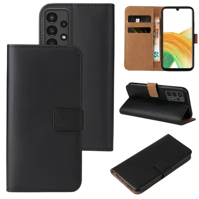 Produktbild von Handyhülle für Samsung Galaxy A33 5G Klapphülle Bookcase Flip Cover Hülle Handy Tasche Etui Farbe: Schwarz