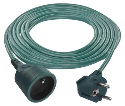 Productafbeelding van EMOS Verlengkabel, 5 meter / 1 stopcontact / groen / PVC / 1,5 mm²