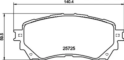 Produktbild von HELLA Bremsbeläge Satz Vorne Bremsklötze für MAZDA 6 Kombi (GJ, GL) 8DB 355 020-901