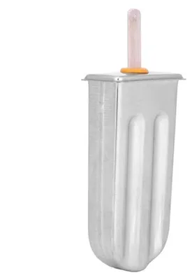 Eisformen 10-teiliges Set - Eisformen - Edelstahl - BPA-frei - Inklusive 100 Holzstäbchen - Abmessungen 21 x 15 x 9,5 cm