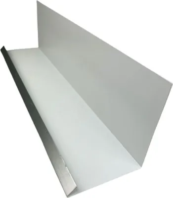 Produktbild von Wandanschlussblech 2 m lang Alu Weiß RAL 9010 Zuschnitt 25 cm - Siehe Skizze