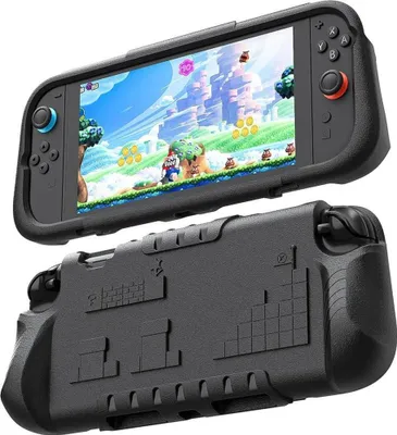 Obrázek produktu pro Pro Nintendo Switch 2 Protiskluzové nárazuvzdorné tekuté silikonové ochranné pouzdro Black
