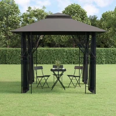Produktbild von "im Angebot" Pavillon mit Seitenwänden Anthrazit 300x300x270 cm Stahl - Pavillons & Partyzelte CC16567