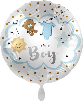 Produktbild von Folienballon rund 45cm Geburt It´s a boy