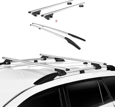 Obrázek produktu pro Sada střešních nosičů pro Subaru XV 2012-2018 Long aluminium grey
