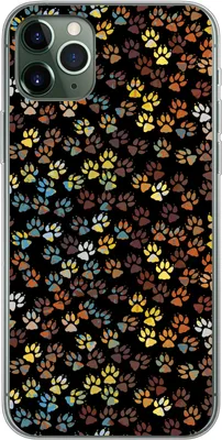 Produktbild von MuchoWow® Handyhülle Schutzhülle Hülle für Telefoonhoesje iPhone 11 Pro Max Muster - Hunde - Pfoten - Jungen - Mädchen - Kinder - Kinder Silikon Softcase Handy Hülle - Schutz