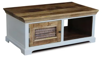 Produktbild von Couchtisch 120x70cm 'Nizza' Mango weiß natur