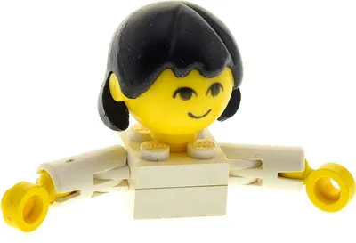 Produktbild von 1x Lego Homemaker Großkopf Figur Frau Mädchen weiss Arme kurzx196 685px1c01