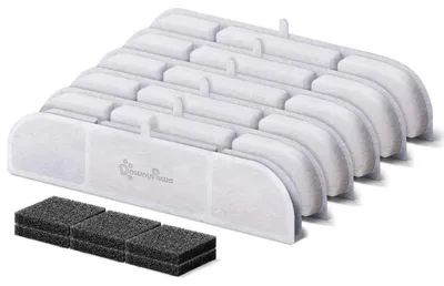 Productafbeelding van Vervangingsfilters voor kattenfonteinen DPWFP6, 6 stuks + 6 voorfiltersponsjes