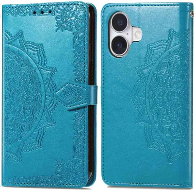 Image de imoshion Bibliothèque Mandala pour l'Apple iPhone 16 - Turquoise