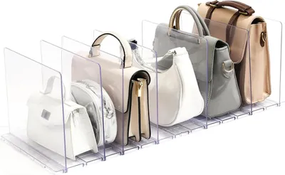 Produktbild von Verstellbare Tasverdelers - Handtasorganizer - 8 Stück - Transparent - Acryl