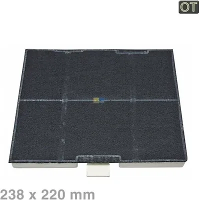 Produktbild von BSH Bosch Siemens Neff Constructa Kohlefilter - rechteckiger Aktivkohlefilter für Dunstabzugshauben 238 x 220mm - NR.: 669419