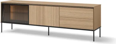 Produktbild von Furniture24 Fernsehschrank Mit Led Visso Vi-08 Tv Lowboard Schrank 2 Klappen 2 Schubladen