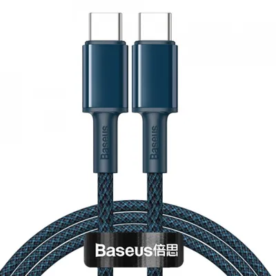 Immagine prodotto di Cavo telefonico, base USB tipo C - USB tipo C, alimentatore ricarica rapida 100 W 5 a 2 Blu (CATGD -03)