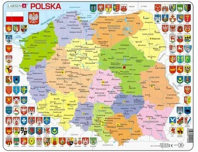 Zdjęcie produktu dla Układanka Mapa Polska polityczna Maxi