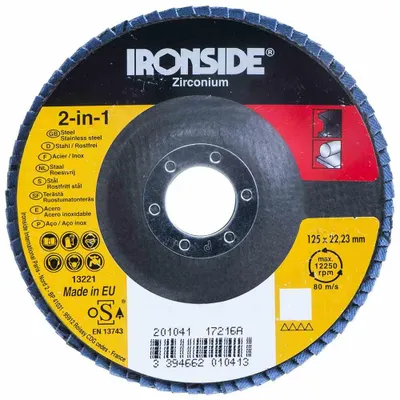 Produktbild von Ironside 201-043 Fächerschleifsch.Ø125 K80, grau