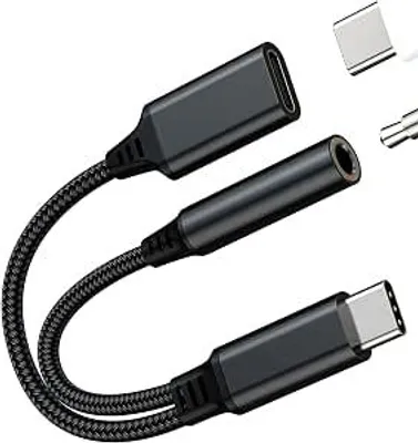 Produktbild von USB-C auf 3,5 mm Adapter - mit Oplaadfunctie - Koptelefoon Verloopstuk für Telefon & Audio