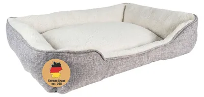 Zdjęcie produktu dla Intirilife puszyste pluszowe legowisko dla kota w kolorze szarym - 60 x 47 x 13 cm - Miękkie antypoślizgowe legowisko dla kota wygodna sofa dla psa sofa dla kota dla psów i kotów