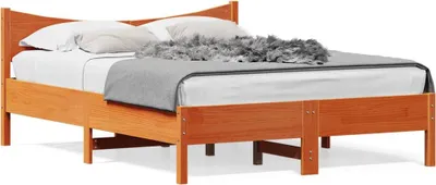Obrázek produktu pro Postel z masivu bez matrace vosk hnědá 140x190 cm borovice