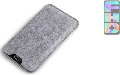 Produktbild von K-S-Trade Filz Handyhülle kompatibel mit Infinix Hot 11 2022 Schutzhülle Filztasche Filz Tasche Case Sleeve Handy Hülle Filzhülle grau