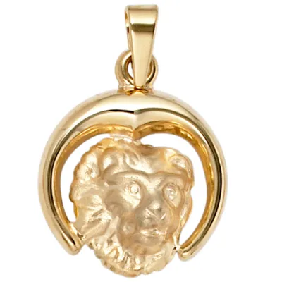 Produktbild von Anhänger Sternzeichen Löwe 375 Gold Gelbgold teilmattiert Horoskop