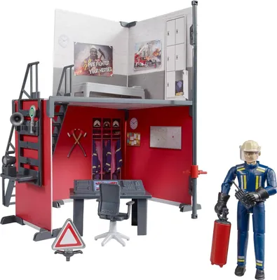 Image de Bruder 62702 bworld Caserne de pompiers avec pompier