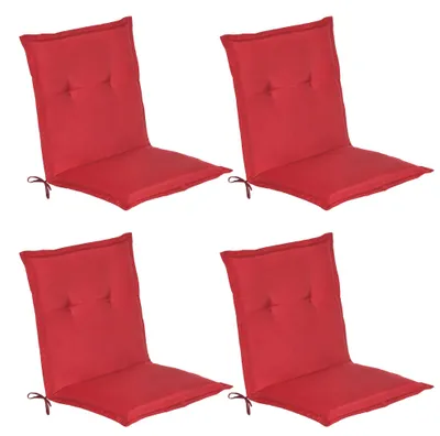 Produktbild von Beautissu 4er Set Niedriglehner Auflage Gartenstuhl Loft NL, 100x50x6cm, Rot