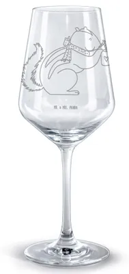 Produktbild von Mr. & Mrs. Panda Weinglas Eichhörnchen Smoothie - Transparent - Geschenk, Bordeauxglas, graviert, glas für rotwein, Diät, Green Smoothies, Abnehmen, Streifenhörnchen