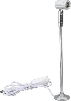 Obrázok produktu pre Stojaci skrinka reflektor LED šperky displej reflektor stojace USB napájanie hliníkové mini reflektor lampa pre umenie maľba strieborné prírodné svetlo