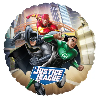 Produktbild von Justice League Folienballon - Rund "Team 1"