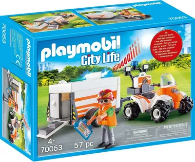 Produktbild von PLAYMOBIL Quad mit Rettungsanhänger, 70053